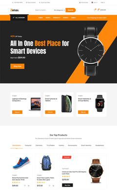 手表電子產品商城模板